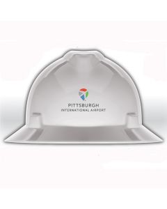 V-Gard Slotted Full-Brim Hat, White, w/1-Touch Suspension (CASE of 20)